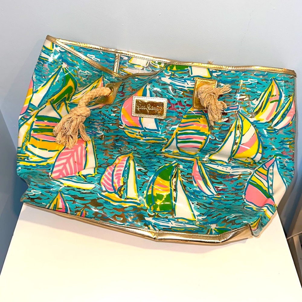 Lilly Pulitzer Beach Tote Bag in You Gotta Regatta